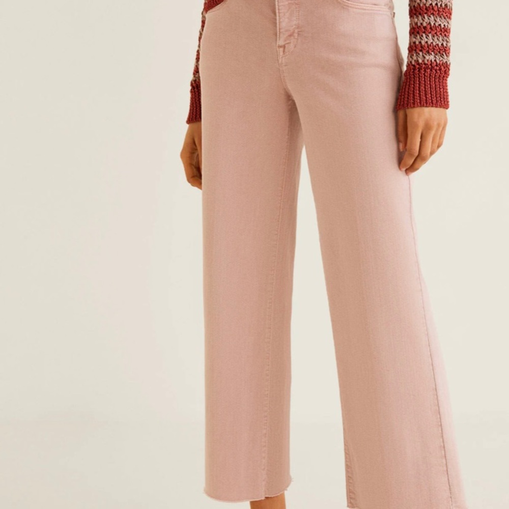 Mango crop flare jeans.